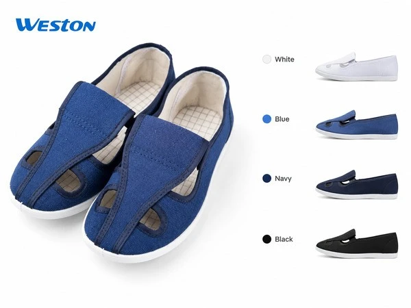ESD Four-Hole Canvas Work Shoes Color options